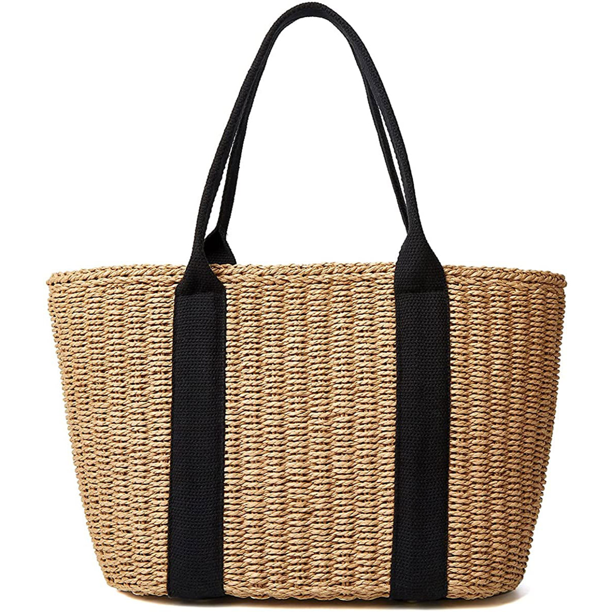 Crochet Bag Raffia - Sacola de palha feminina, bolsa de