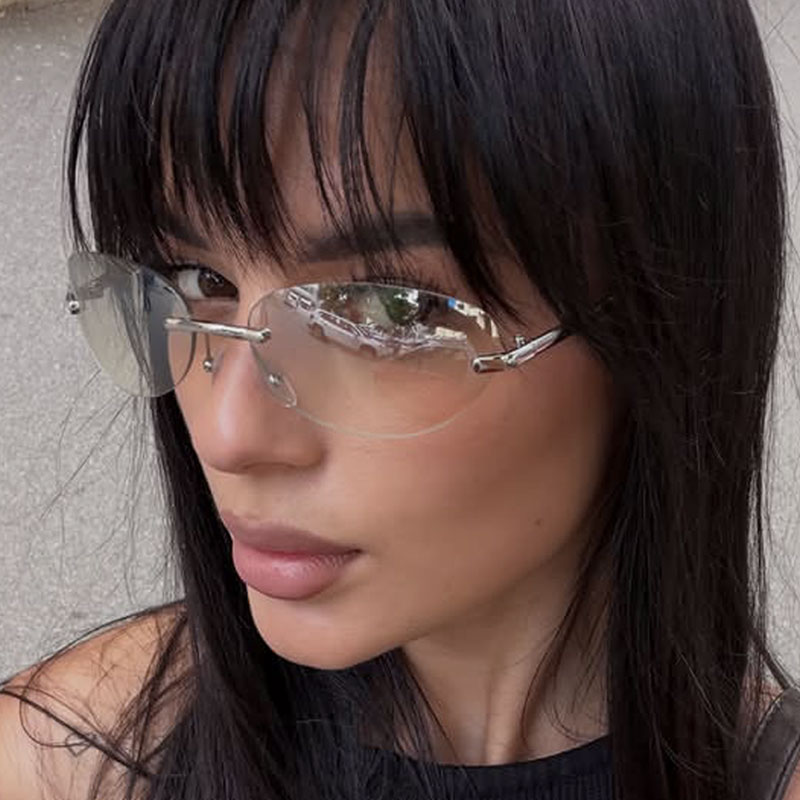 Sunglasses Cat Eye - Óculos de Sol Ovais Sem Armação