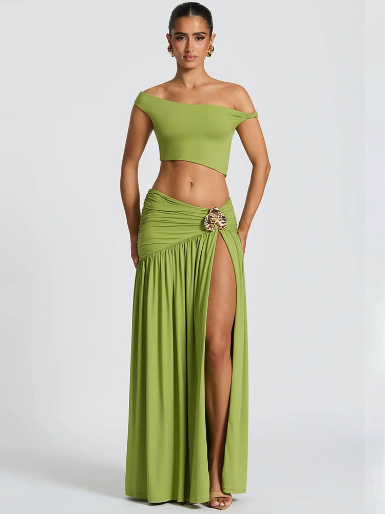 Conjunto de Vestido Elegante M - Crop Top Crochet avaliação e preço