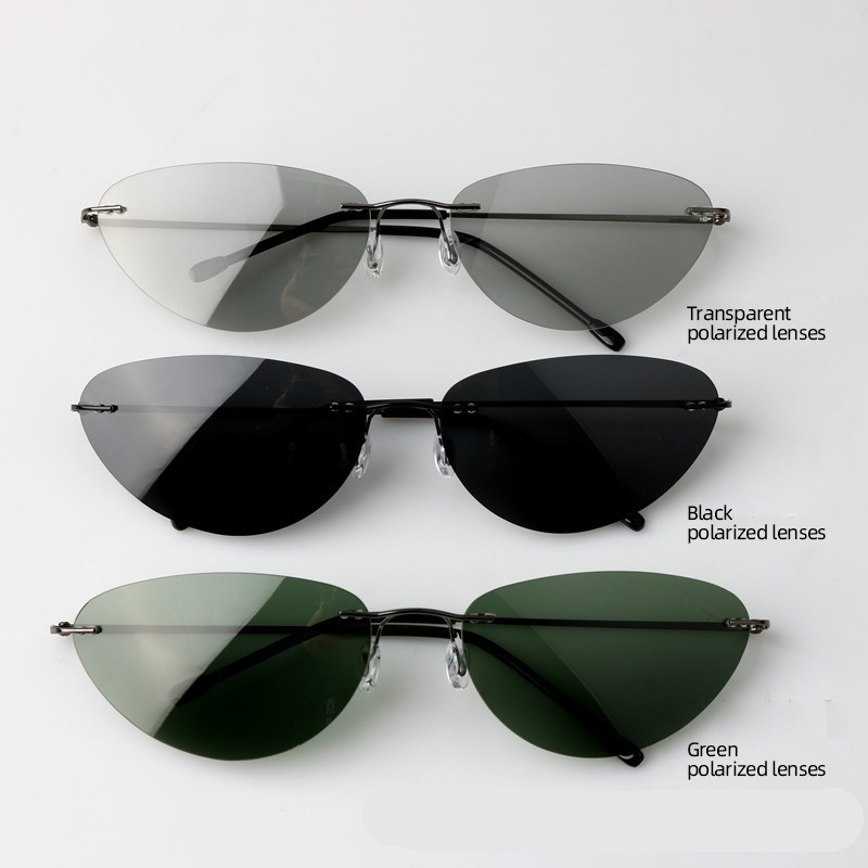 Óculos de sol sem aro da moda, - Sunglasses Cat Eye avaliação e preço