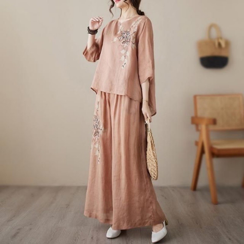 Conjunto de Duas Peças em Linh - Linen Pant Wide avaliação e preço
