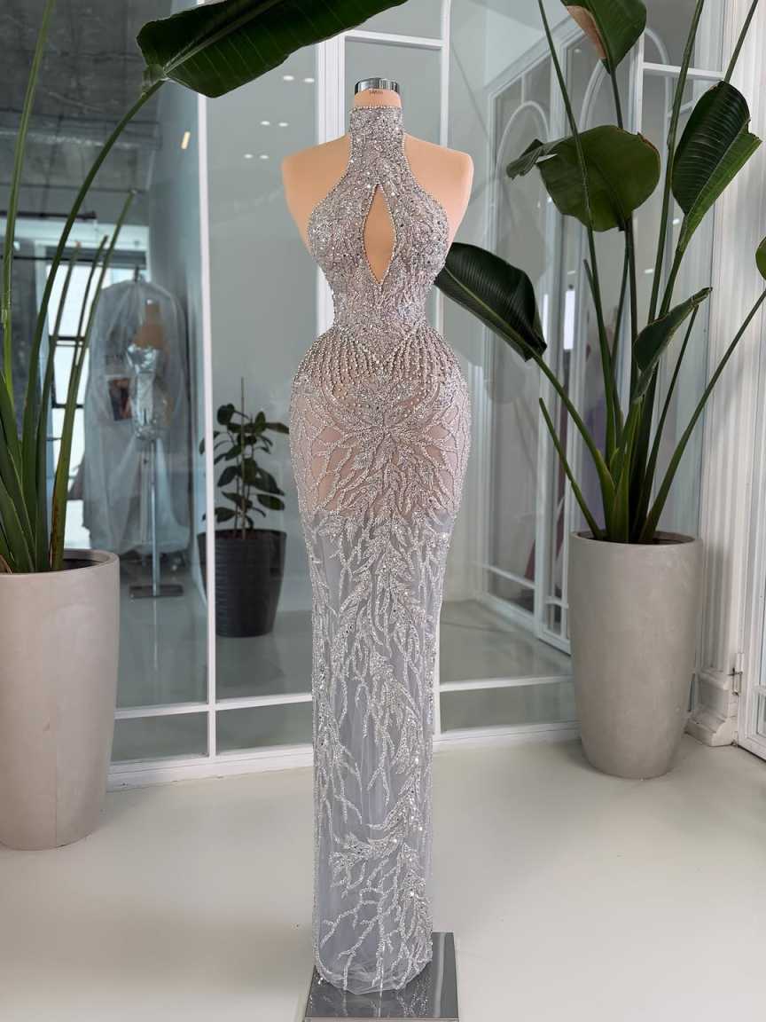 Vestidos de Noite Elegantes co - Maxi Dress Halter avaliação e preço
